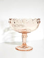 Indiana Glass Rose Pink Teardrop Pedestal Compote