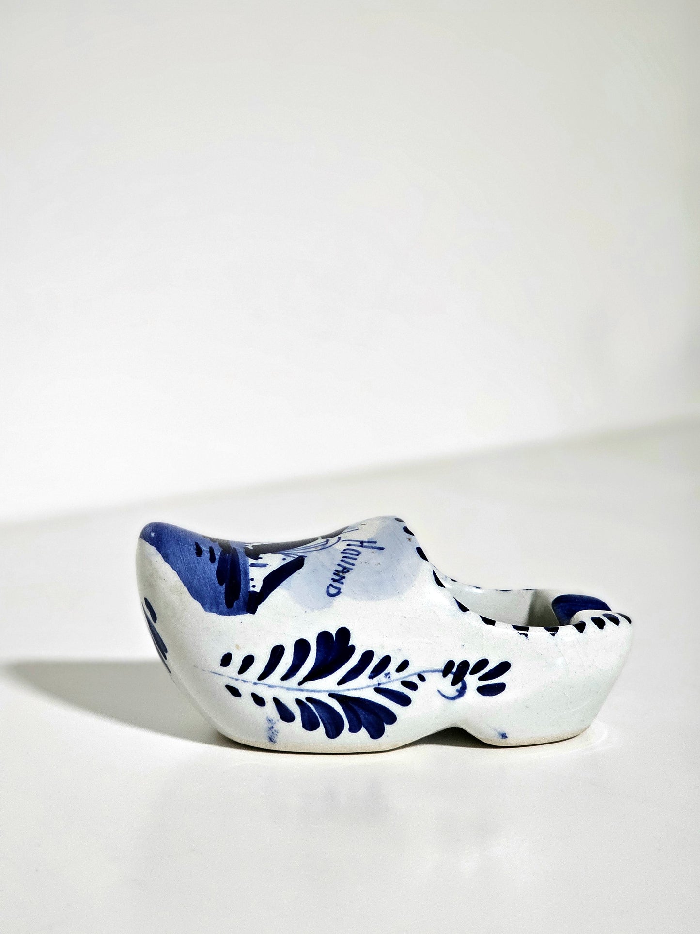 Handpainted Delft Blue Clog Shoe Ashtray