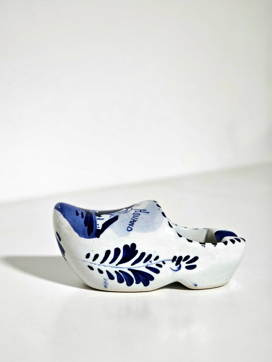 Handpainted Delft Blue Clog Shoe Ashtray