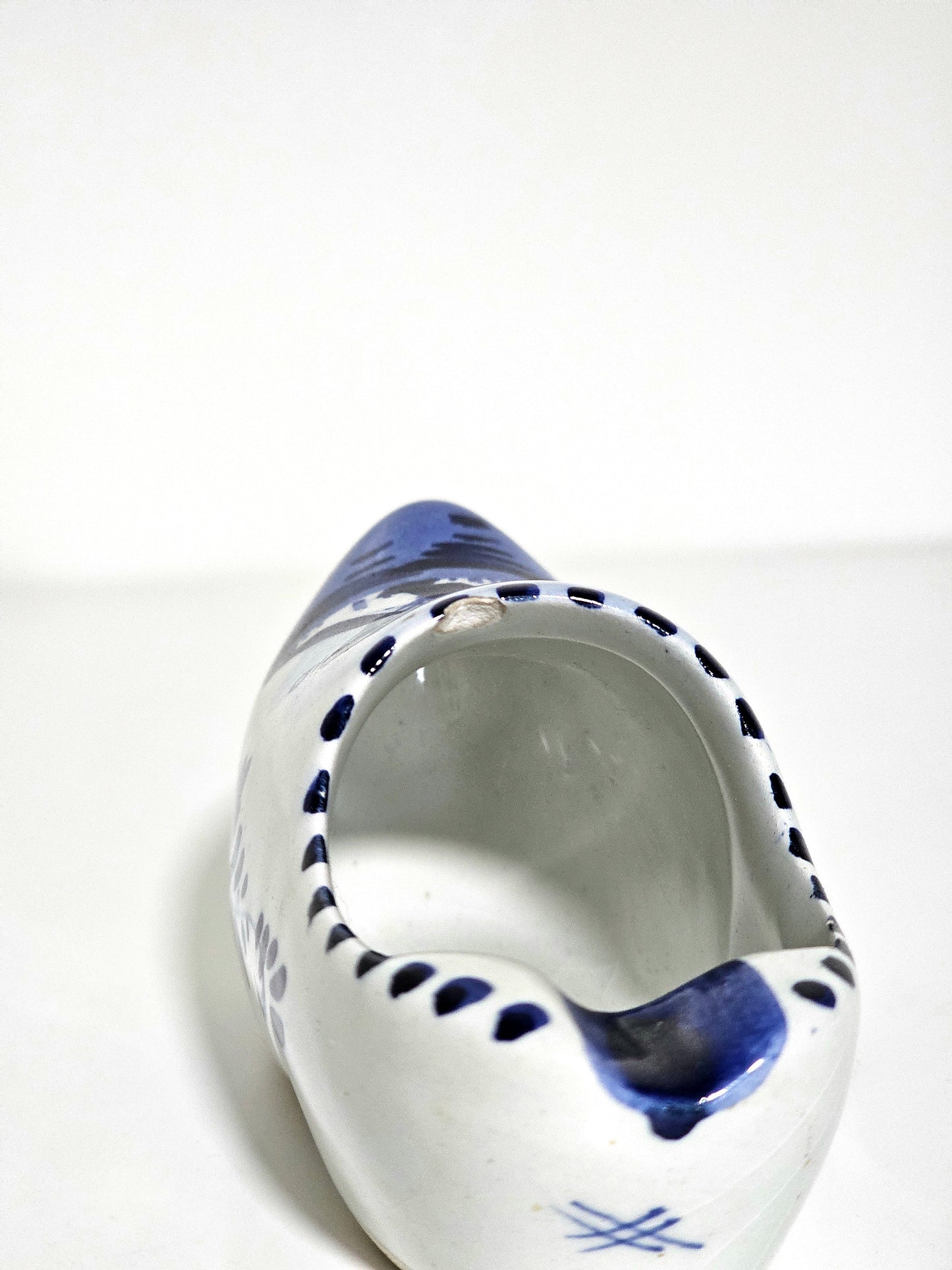 Handpainted Delft Blue Clog Shoe Ashtray