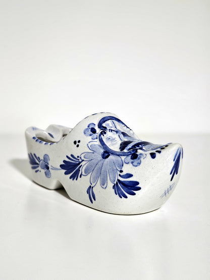 Handpainted Delft Blue Clog Ashtray