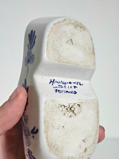 Handpainted Delft Blue Clog Ashtray