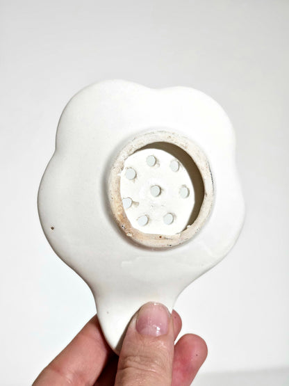 Transferware Ceramic Tea Strainer