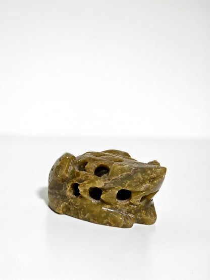 Double Soapstone Frog