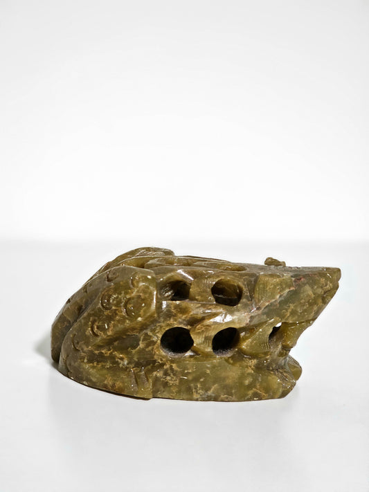 Double Soapstone Frog