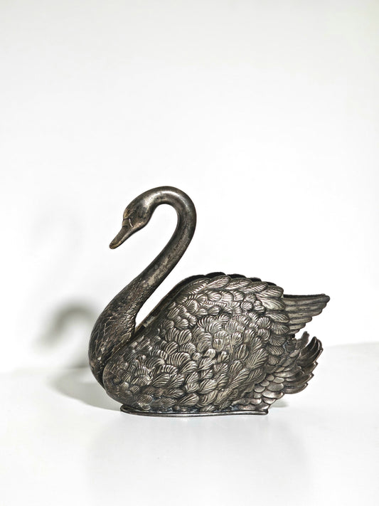 Italian Silverplated Swan Letter Holder