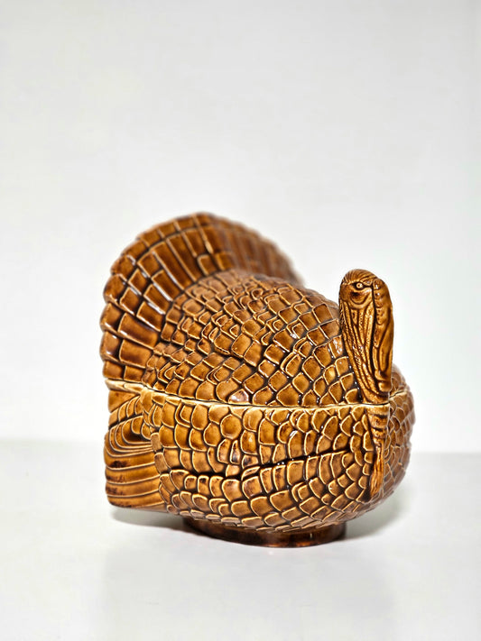 Ceramic Turkey Centerpiece Jar