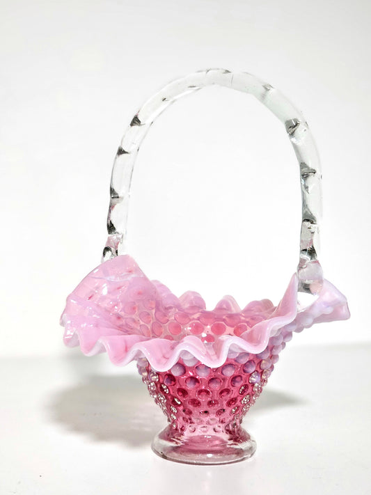 *READ* 1940's Fenton Opalescent Basket