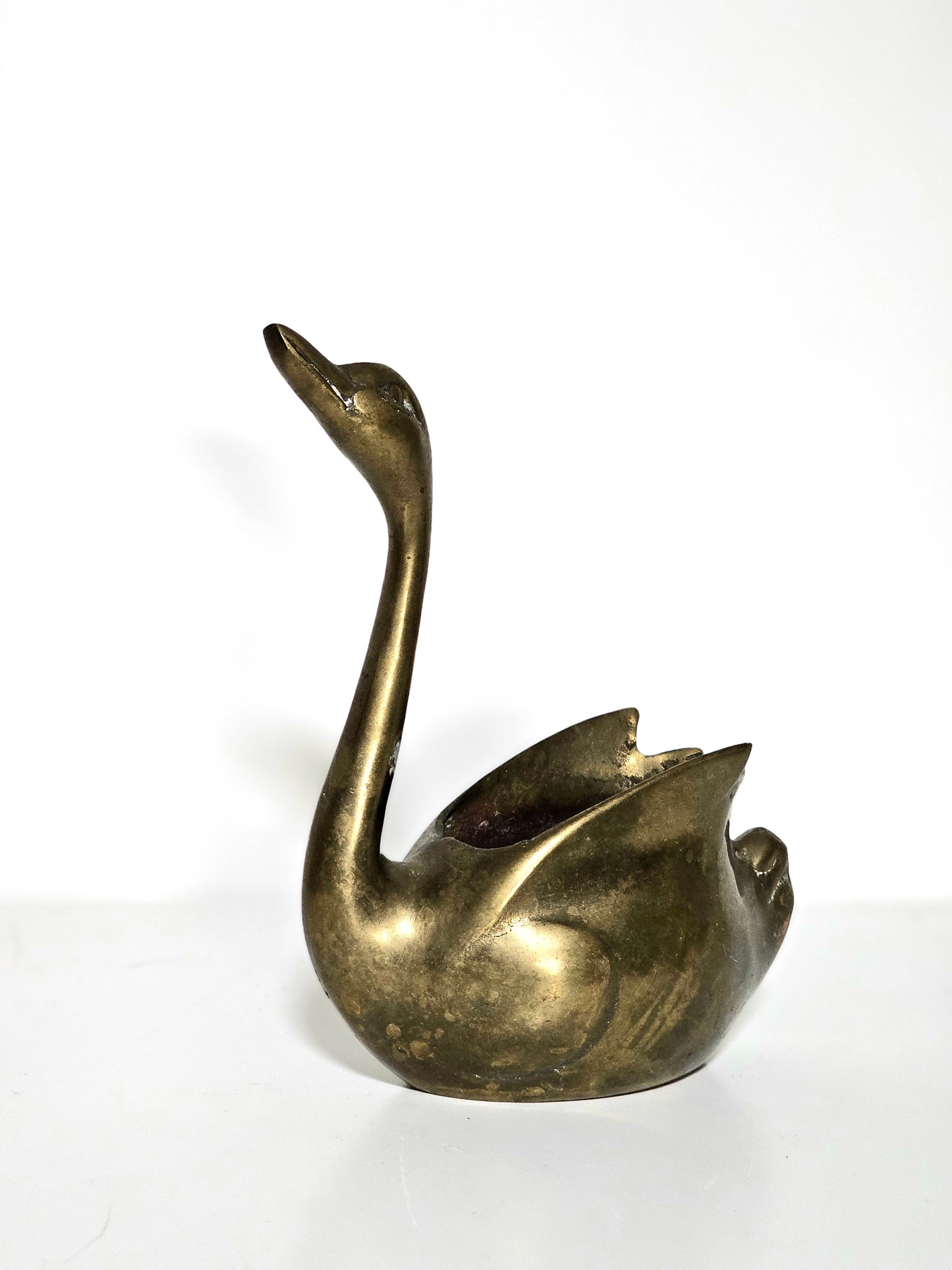Brass Swan Planter