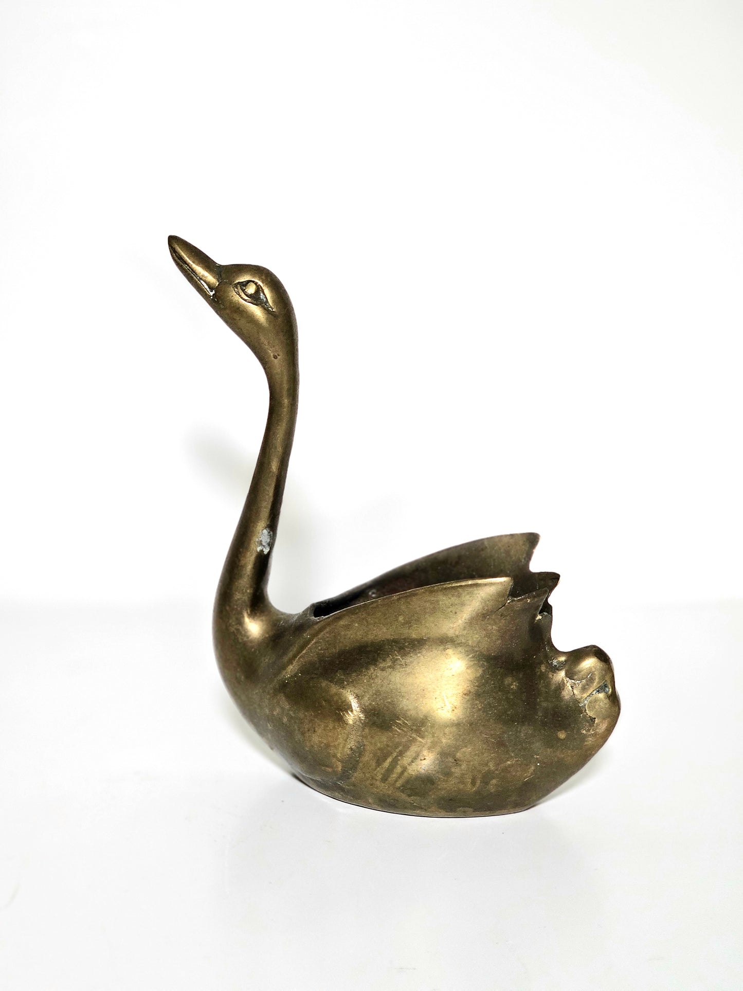 Brass Swan Planter