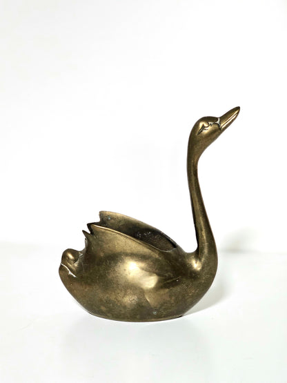 Brass Swan Planter