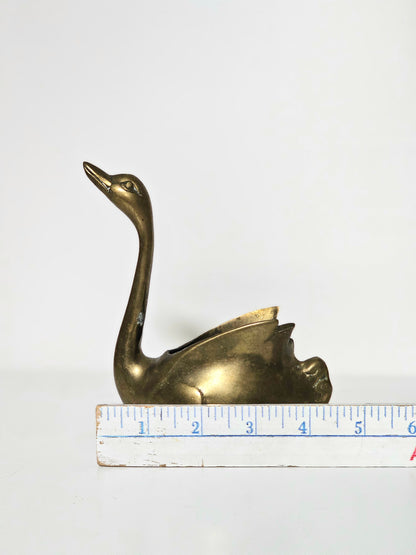 Brass Swan Planter