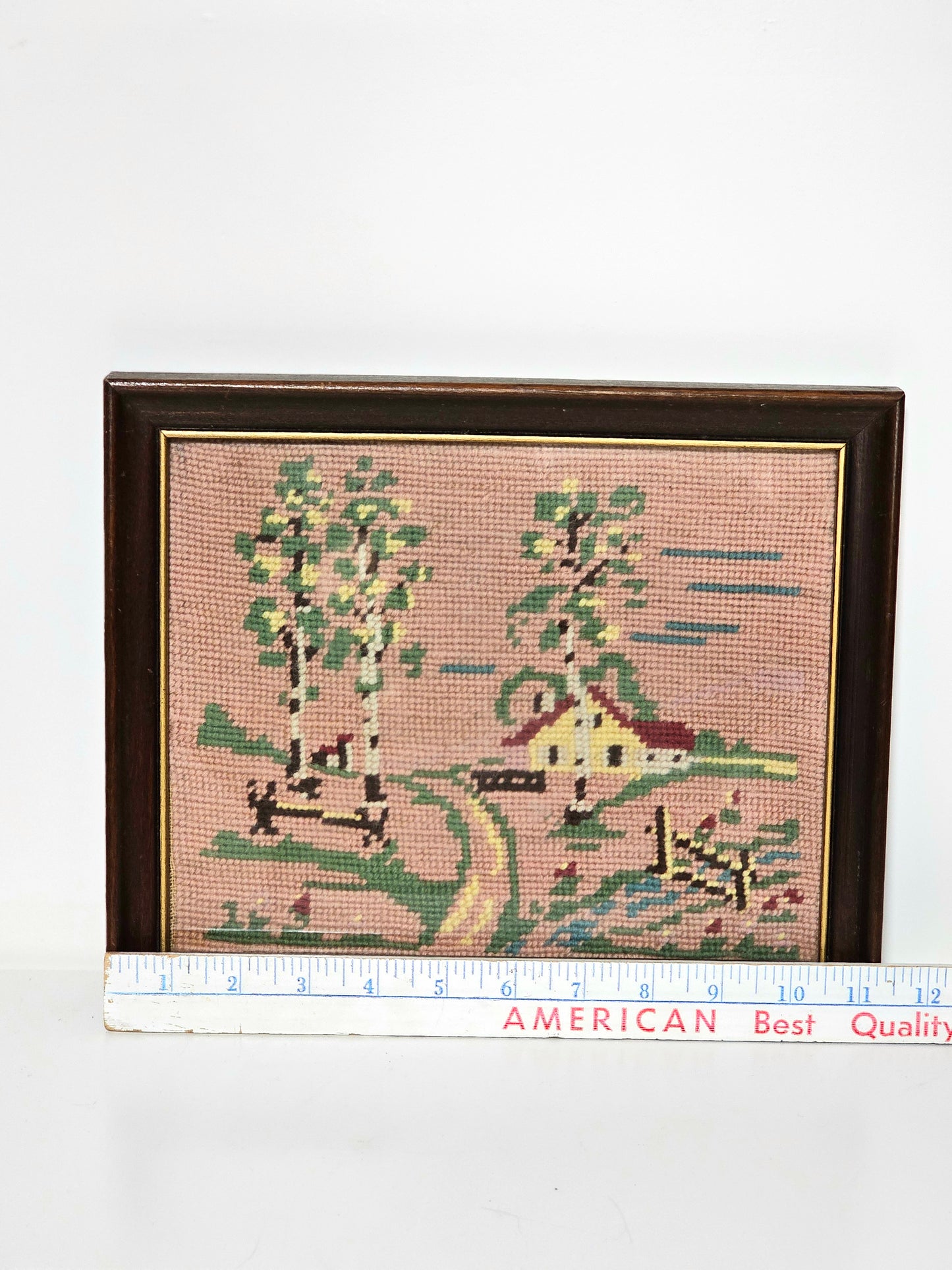 Homeward Cottage Landscape Needlepoint Crewel