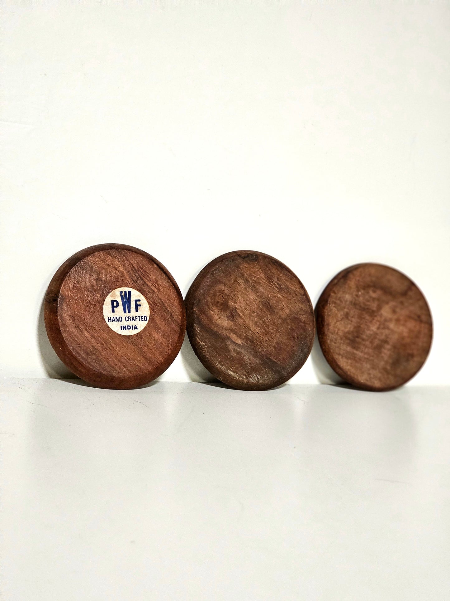 Three Wooden Tea Coasters