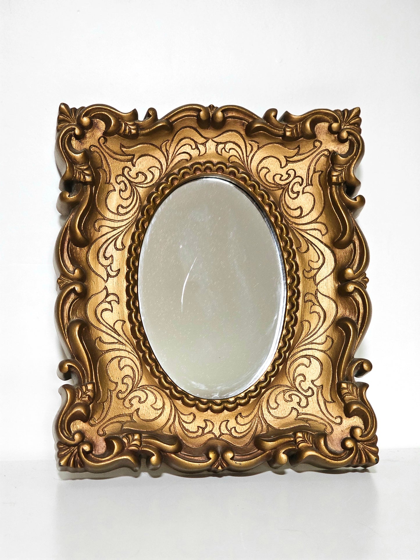 Ornate Resin Oval Mirror