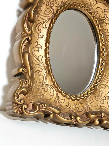 Ornate Resin Oval Mirror