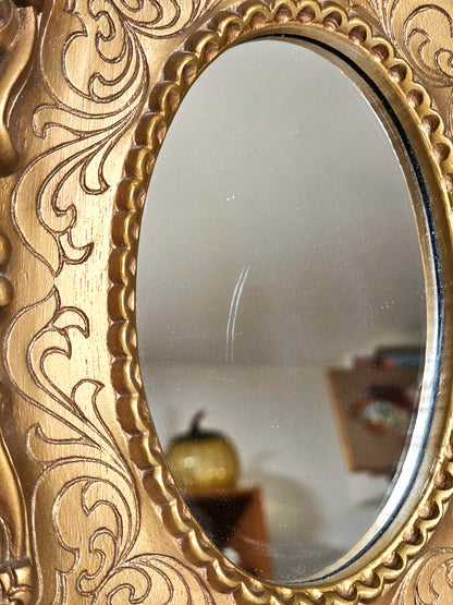 Ornate Resin Oval Mirror