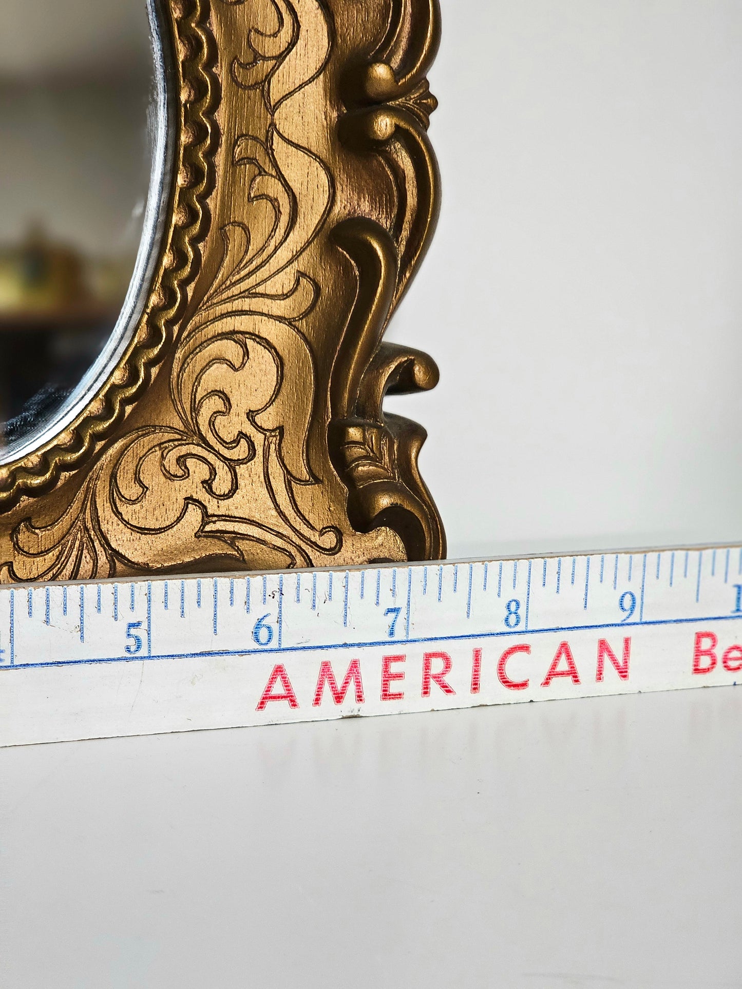 Ornate Resin Oval Mirror