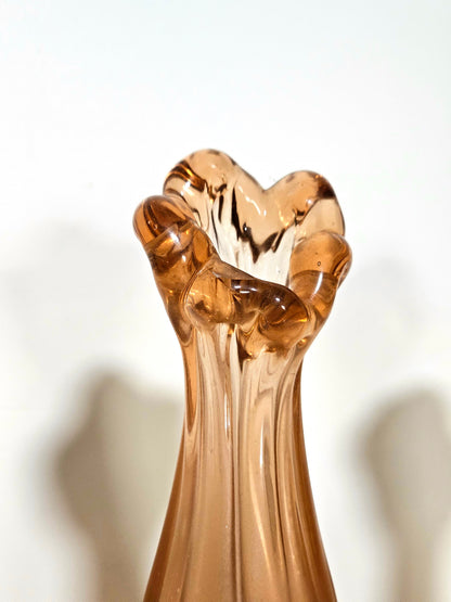 Unique Pair of Dusty Rose Swung Vases