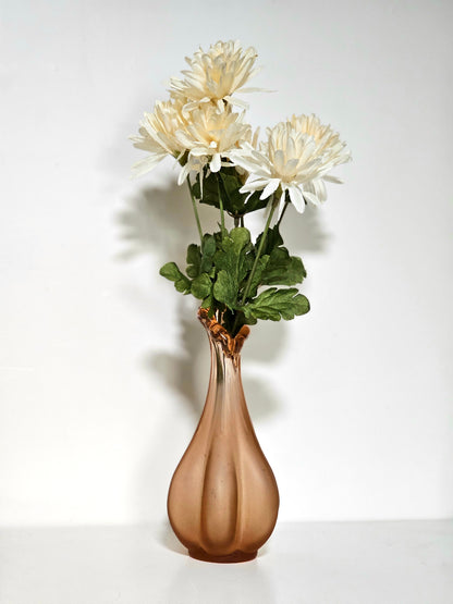 Unique Pair of Dusty Rose Swung Vases