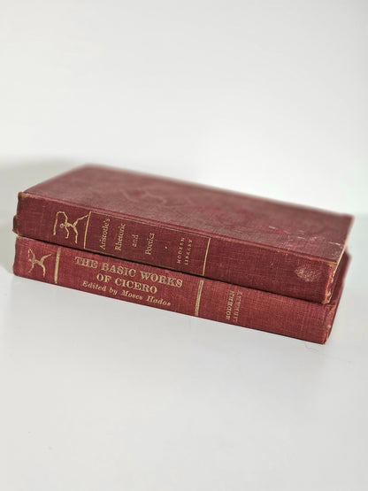 Aristotle's Rhetoric & Poetics c. 1954 & The Basic Works of Cicero c. 1951