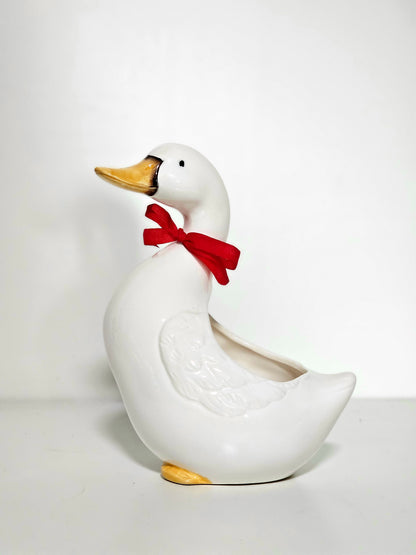 Duck with Bow Planter