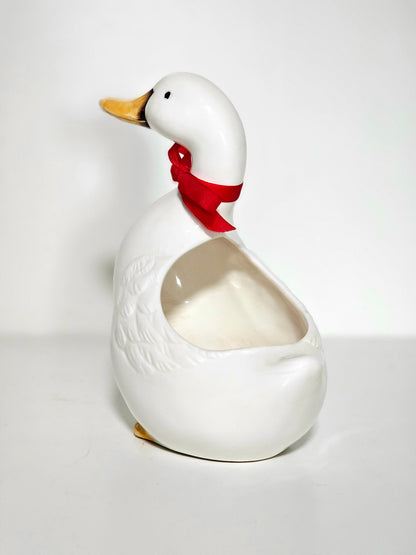Duck with Bow Planter