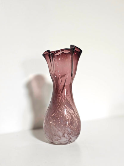 Hand-blown Amethyst Handmercheif Vase