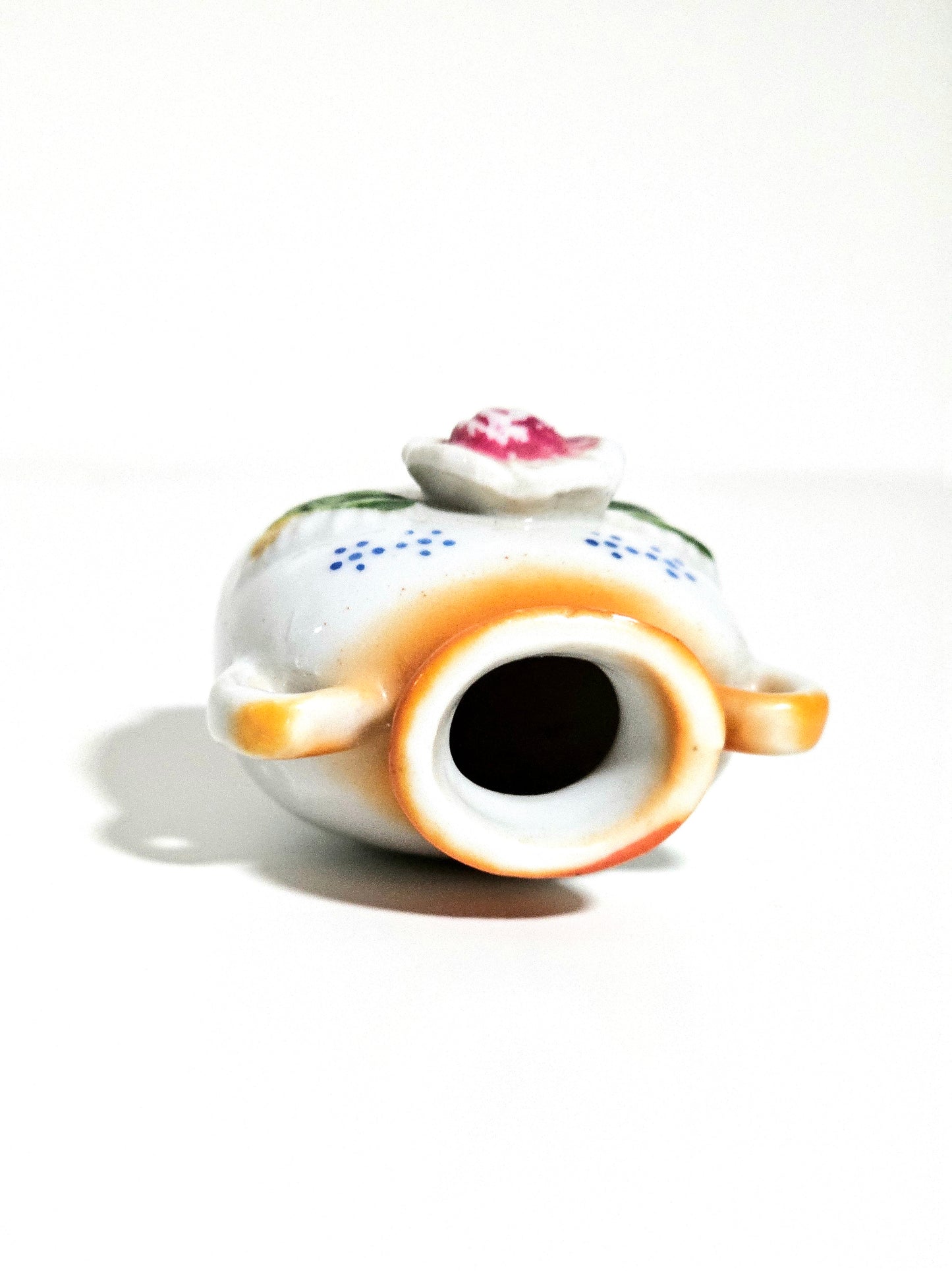 Miniature Porcelain Vase in Orange