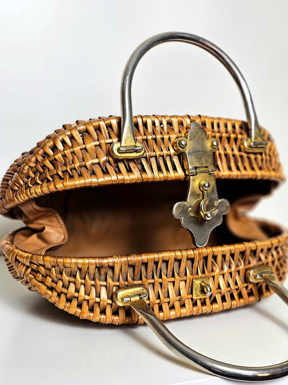 1960's Koret Oversize Wicker Purse