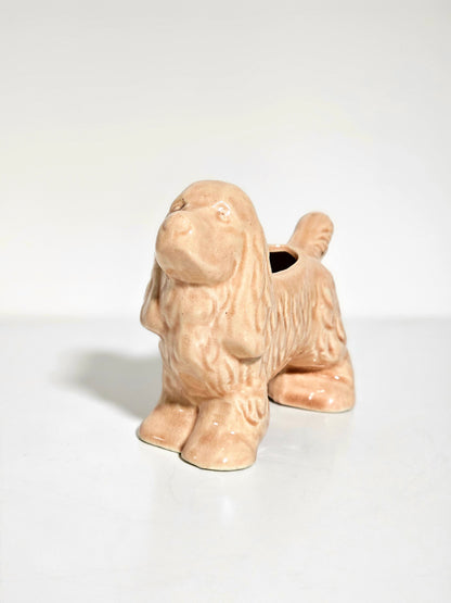 Early American Pottery Ceramic Cocker Spaniel Planter