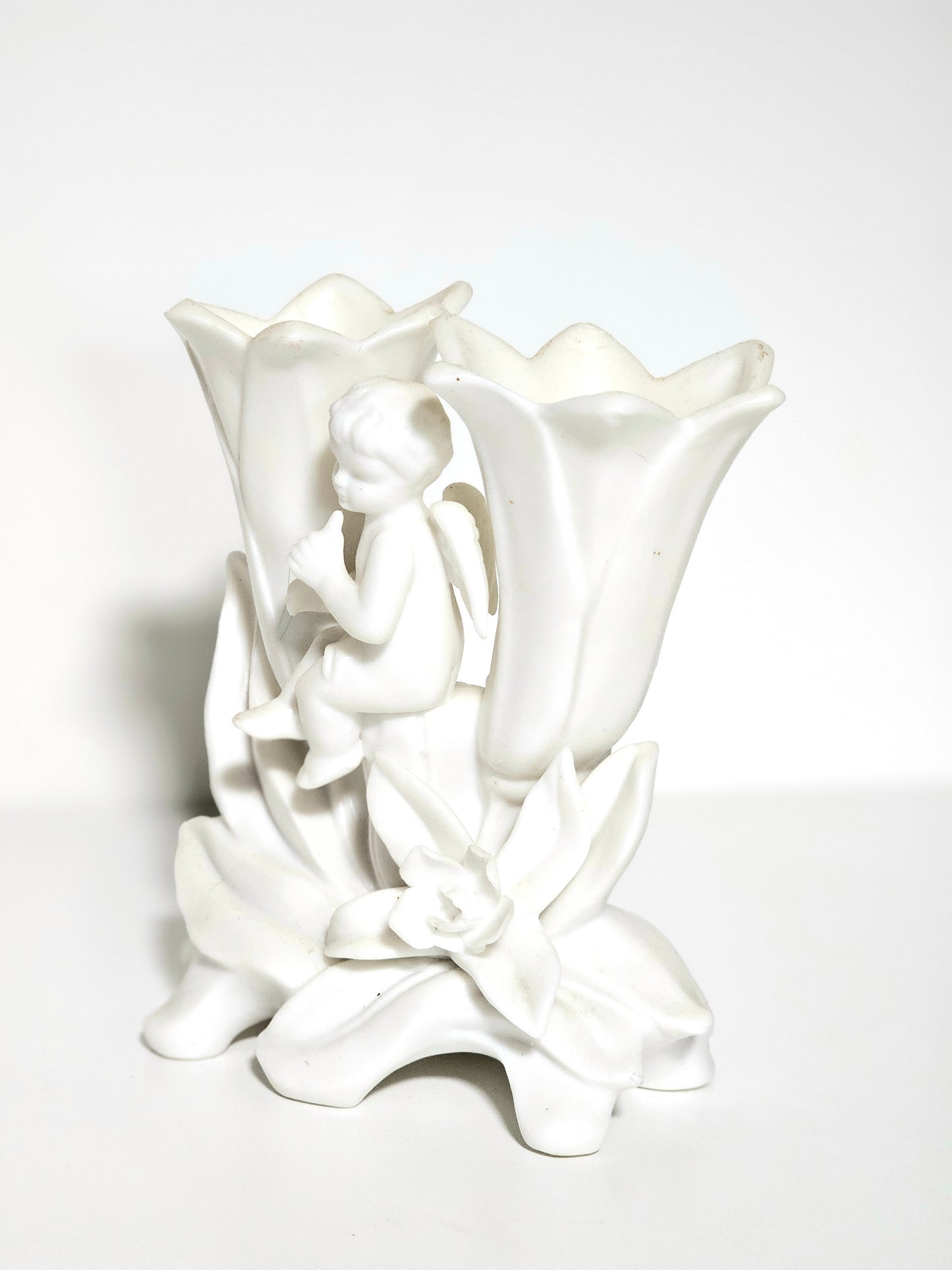 Cherub Double Bud Vase