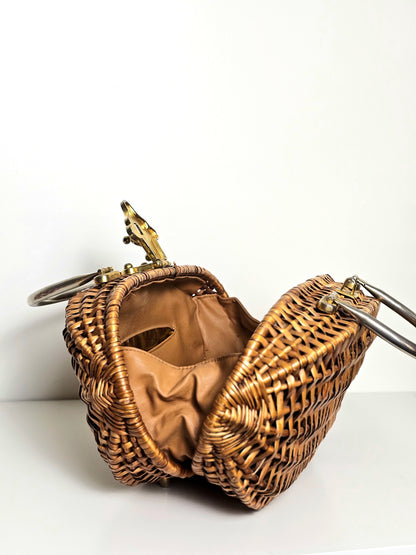 1960's Koret Oversize Wicker Purse