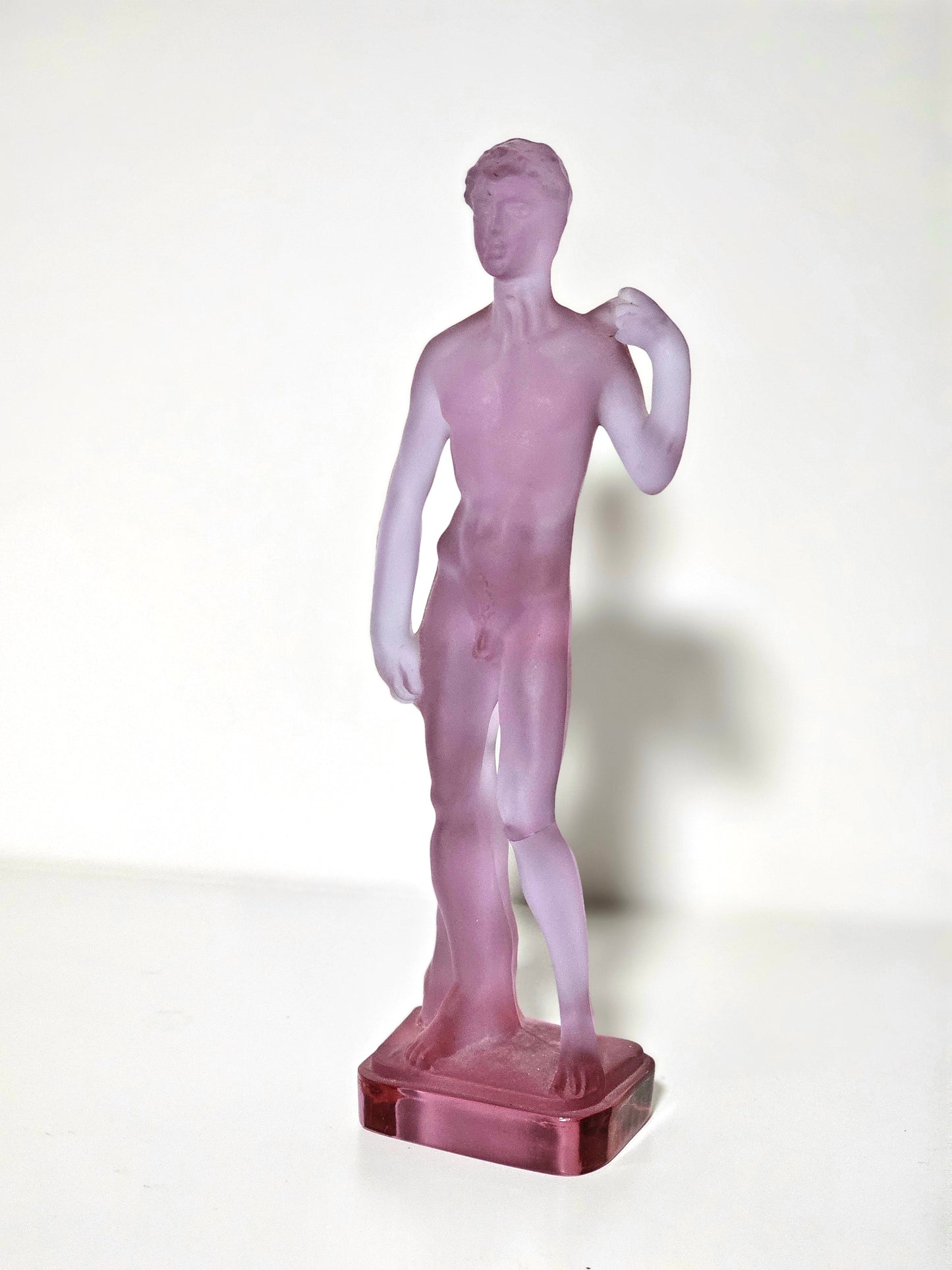 Cesare Toso Venetian Purple Glass Statuette "David"