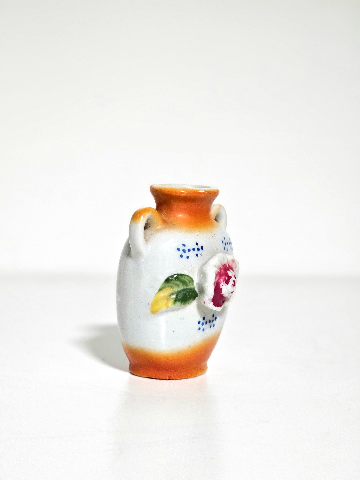 Miniature Porcelain Vase in Orange