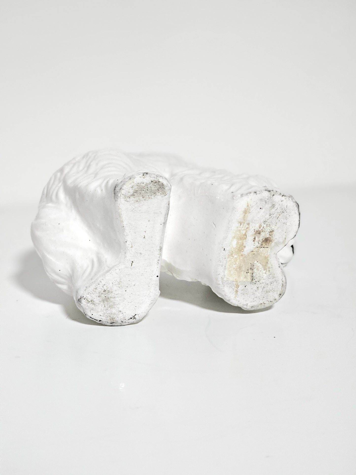 White Ceramic Cocker Spaniel Planter