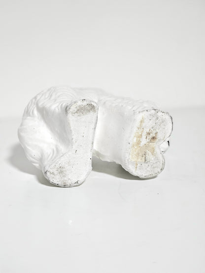 White Ceramic Cocker Spaniel Planter