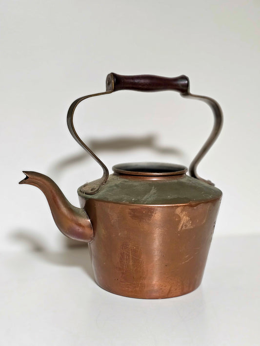 Copper Tea Kettle with Wooden Handle