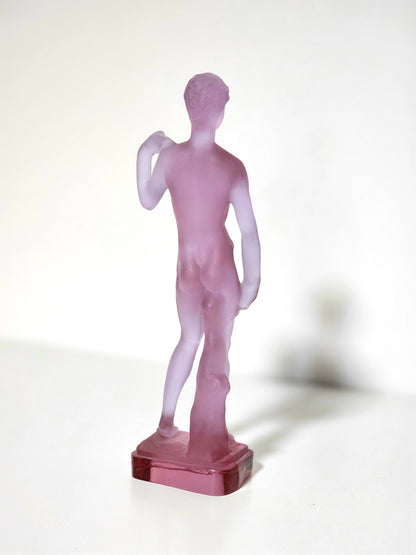 Cesare Toso Venetian Purple Glass Statuette "David"