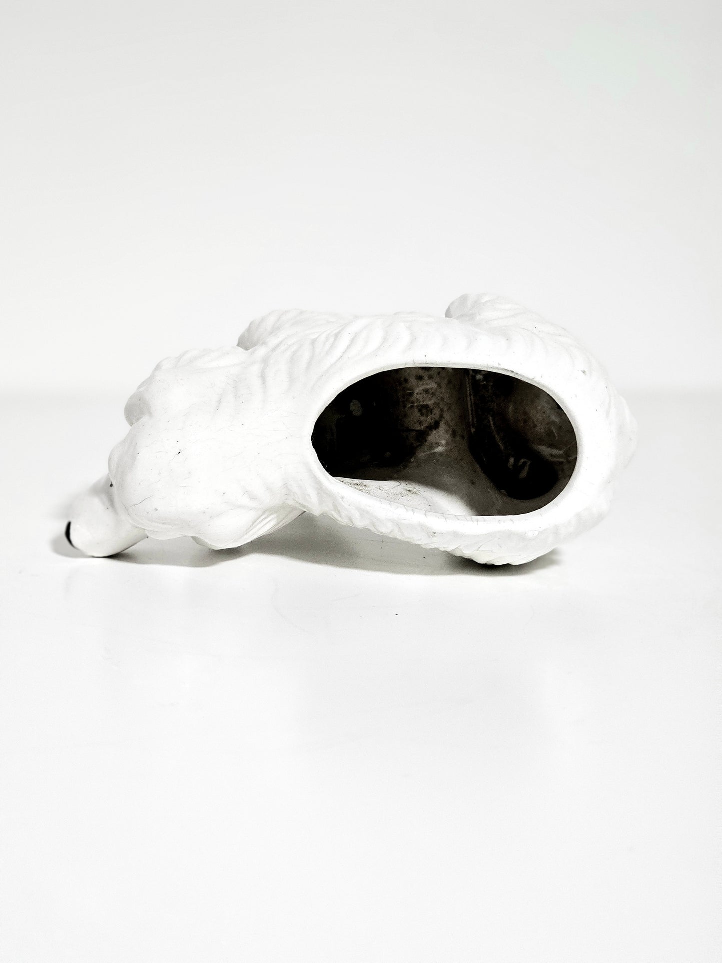 White Ceramic Cocker Spaniel Planter