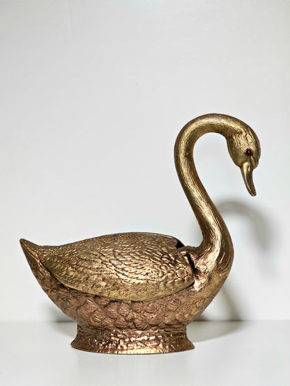 Heavy Metal Hinged Wing Swan Planter