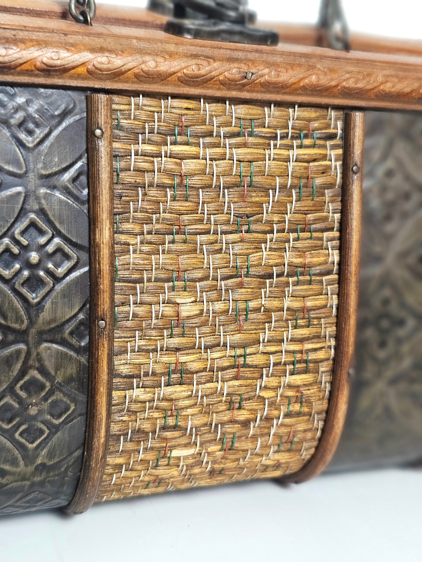 1940's Mixed Material Handmade Purse