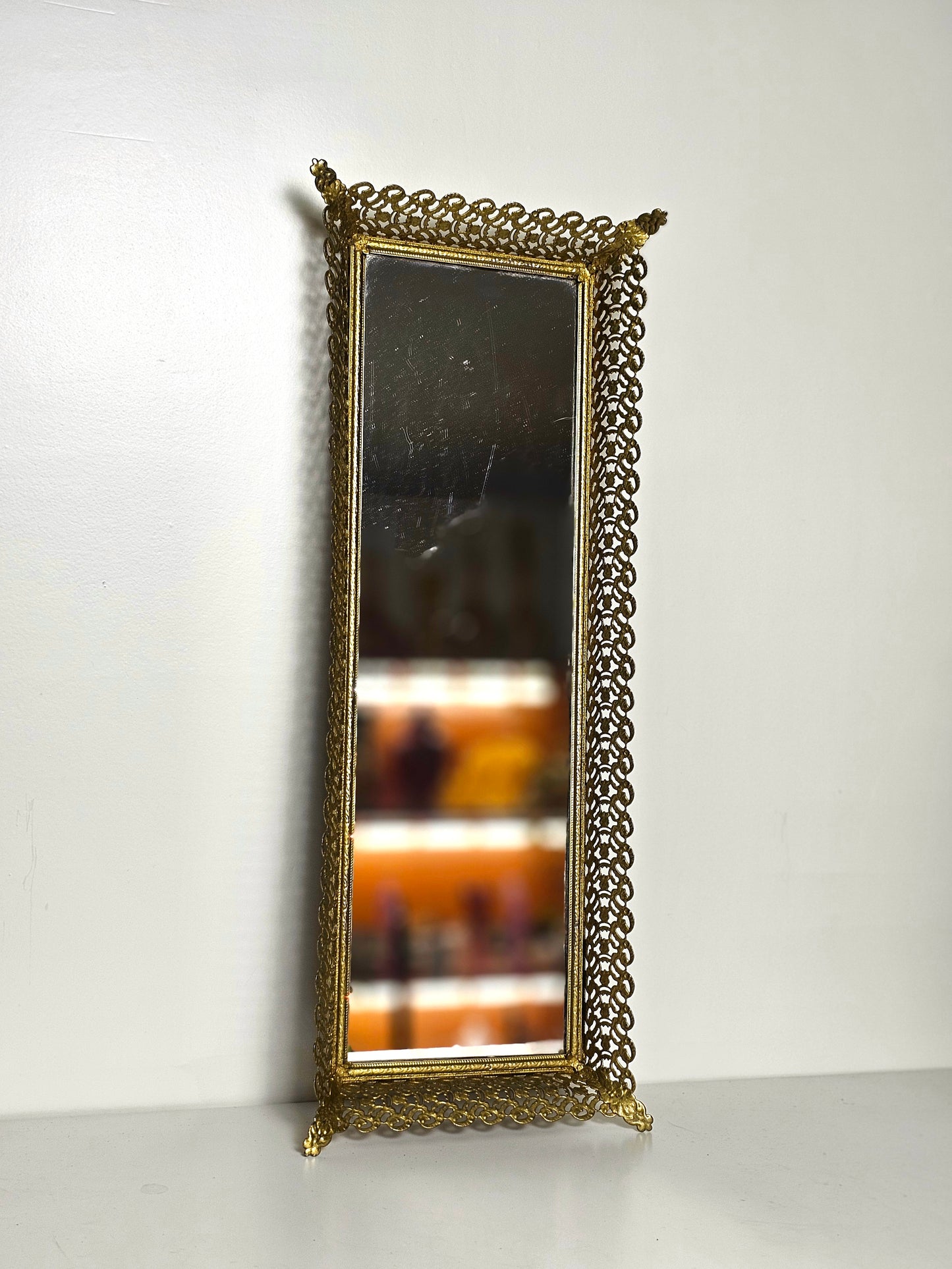 Long Hollywood Regency Mirror Tray