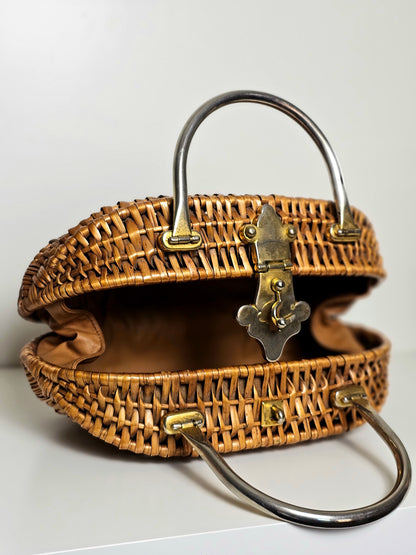 1960's Koret Oversize Wicker Purse