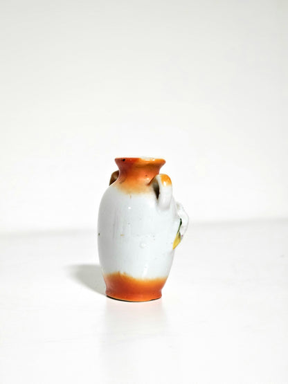 Miniature Porcelain Vase in Orange