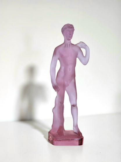 Cesare Toso Venetian Purple Glass Statuette "David"